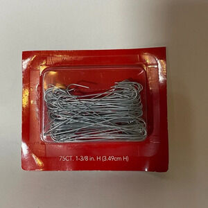 CLEARANCE - 75ct Silver Holiday Christmas Ornament Hooks New in Container